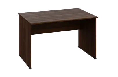 EPL 18 - 12 stůl kancelářský, dřevěná podnož, deska 18 mm, široký 1200 mm, ořech královský